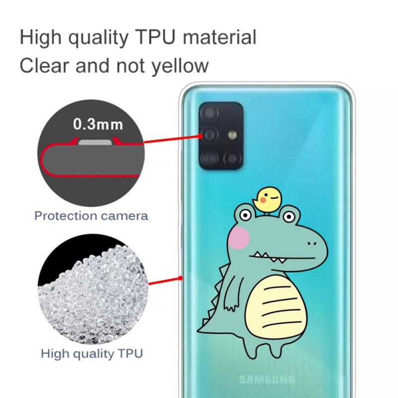 Cover Samsung Galaxy A51 Tegneserie Dinosaur Original