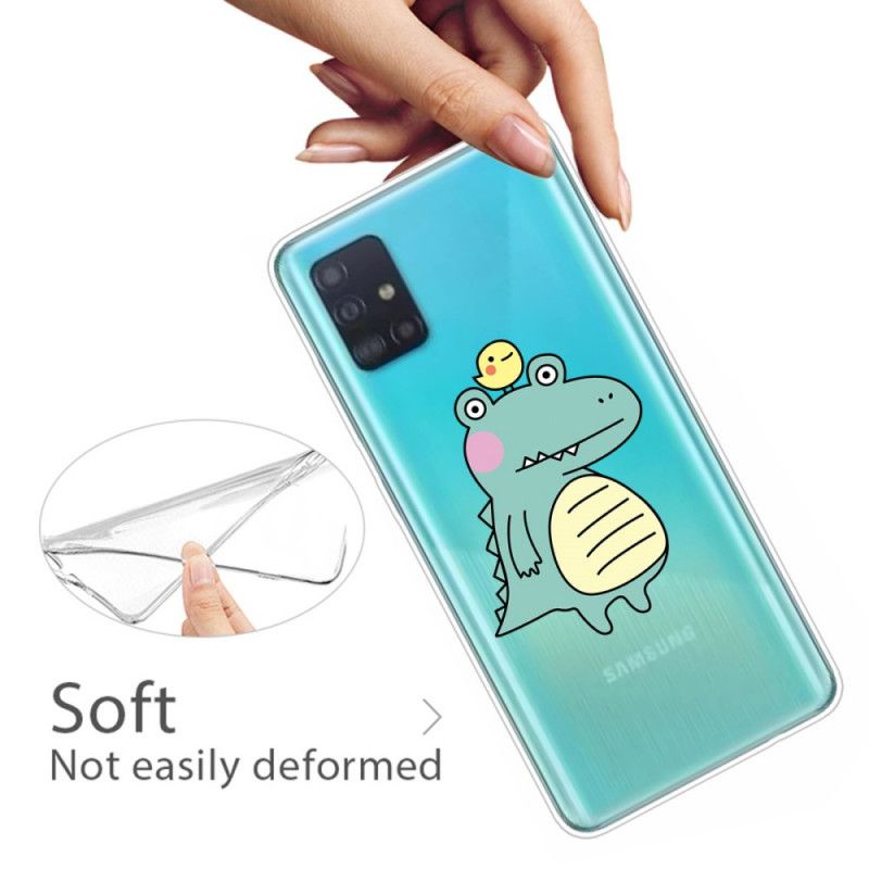 Cover Samsung Galaxy A51 Tegneserie Dinosaur Original