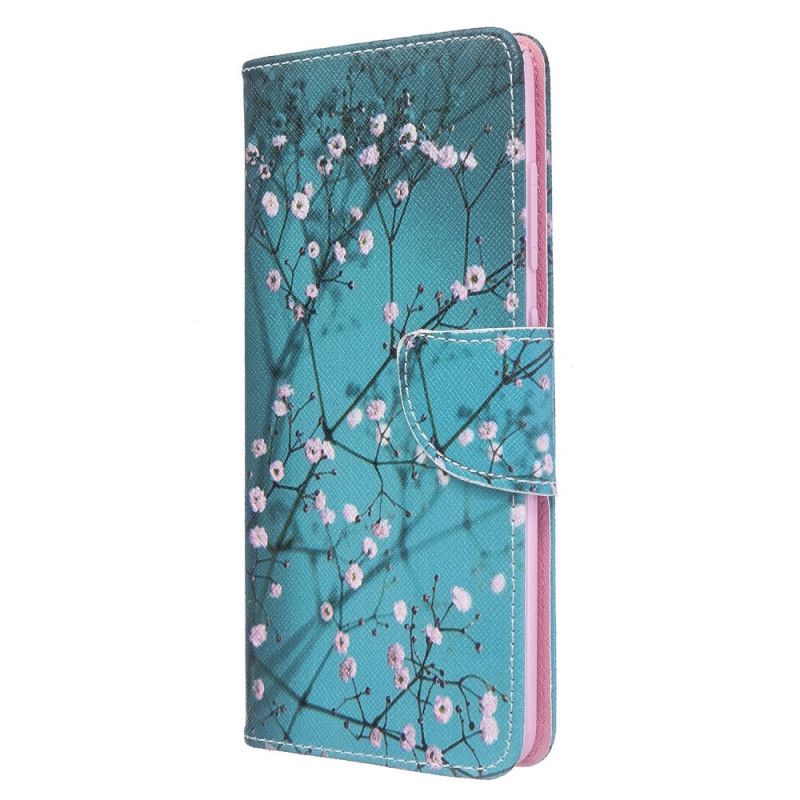 Flip Cover Læder for Samsung Galaxy A51 Blomstrende Træ