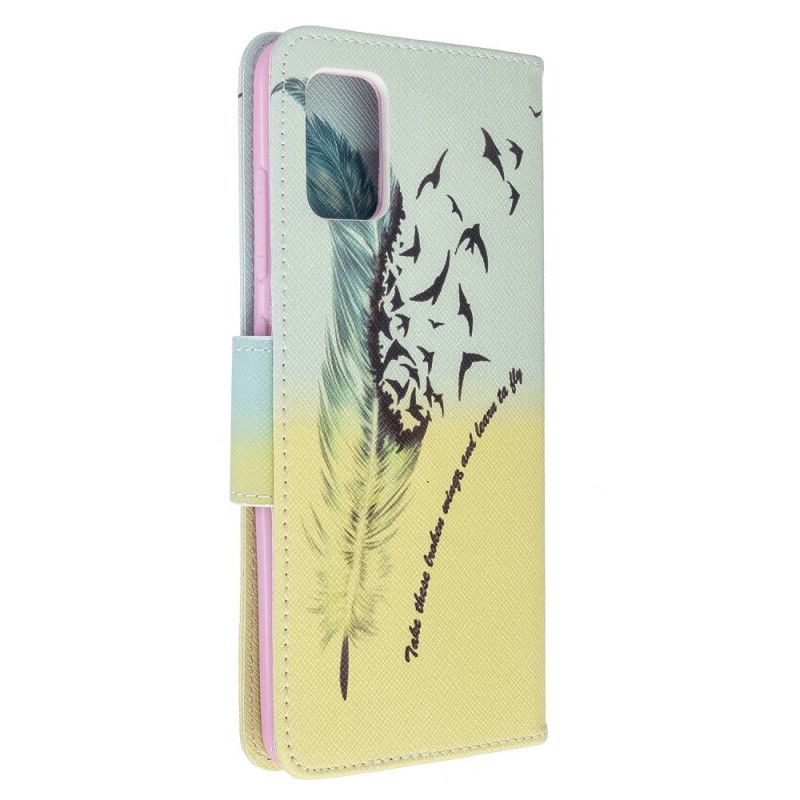 Flip Cover Læder for Samsung Galaxy A51 Lær At Flyve