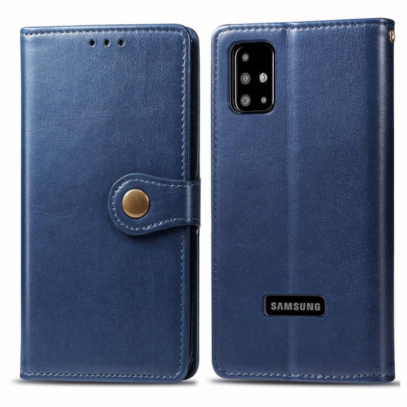 Flip Cover Læder for Samsung Galaxy A51 Sort Kunstlæder Og Vintage Lås