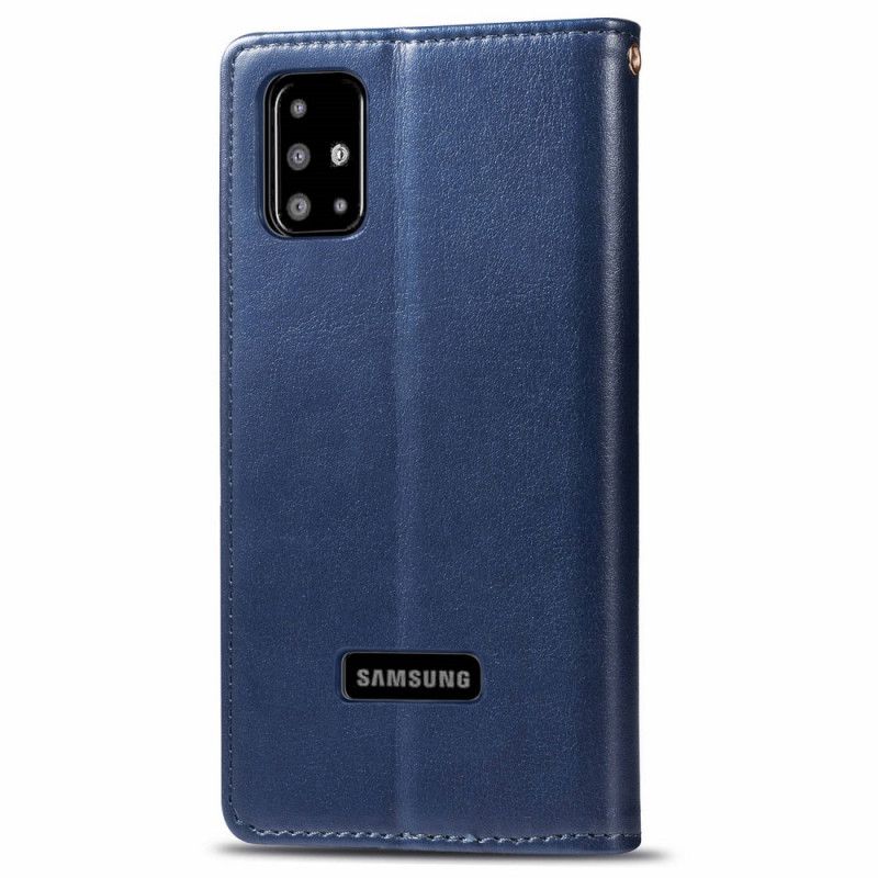 Flip Cover Læder for Samsung Galaxy A51 Sort Kunstlæder Og Vintage Lås