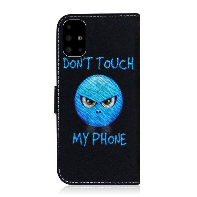 Flip Cover Læder Samsung Galaxy A51 Emoji-Telefon