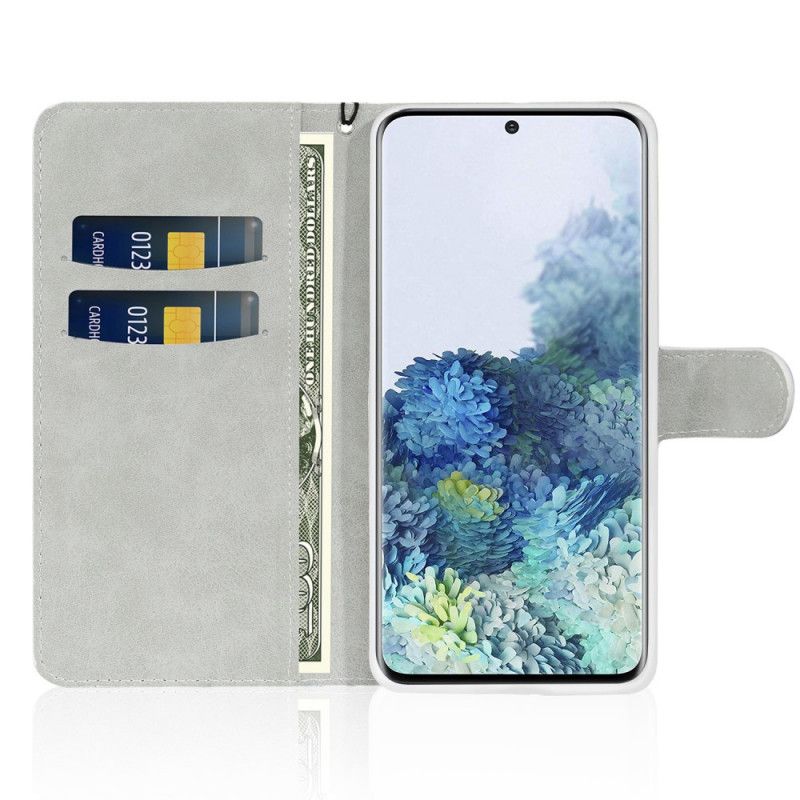 Flip Cover Læder Samsung Galaxy A51 Sort Glitter Design Beskyttelse