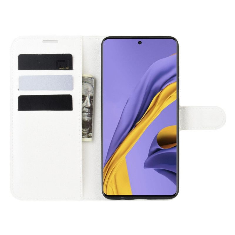 Flip Cover Læder Samsung Galaxy A51 Sort Klassisk Beskyttelse