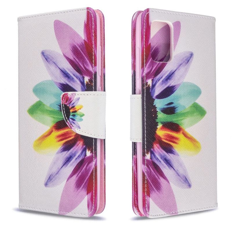 Flip Cover Samsung Galaxy A51 Mobilcover Akvarelblomst