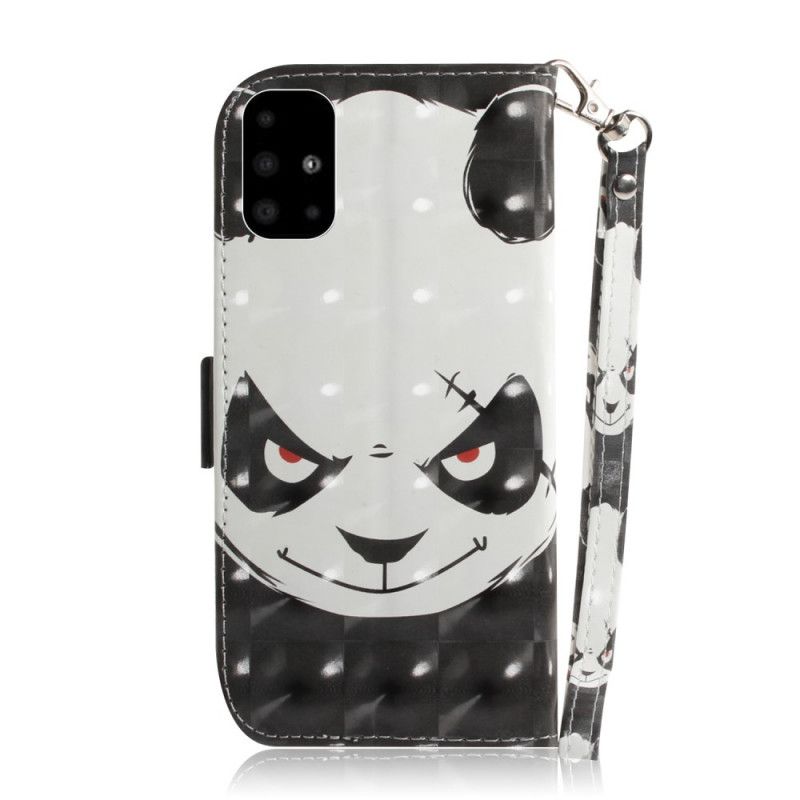 Flip Cover Samsung Galaxy A51 Vred Panda Med Rem