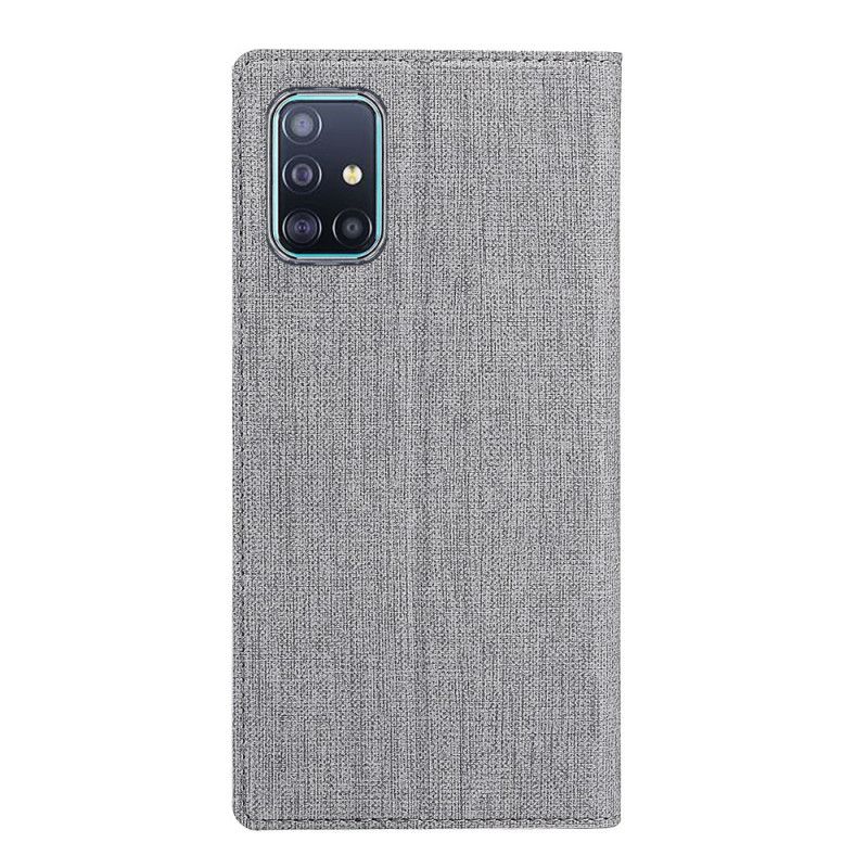 Læder Cover for Samsung Galaxy A51 Sort Struktureret