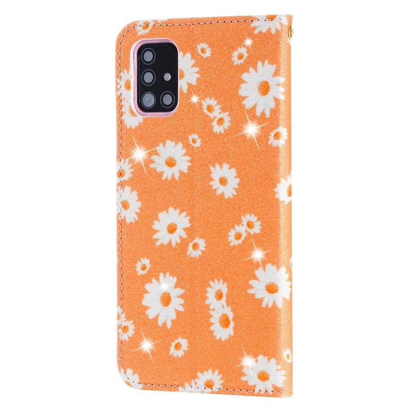 Læder Cover Samsung Galaxy A51 Orange Imiteret Læderfryd