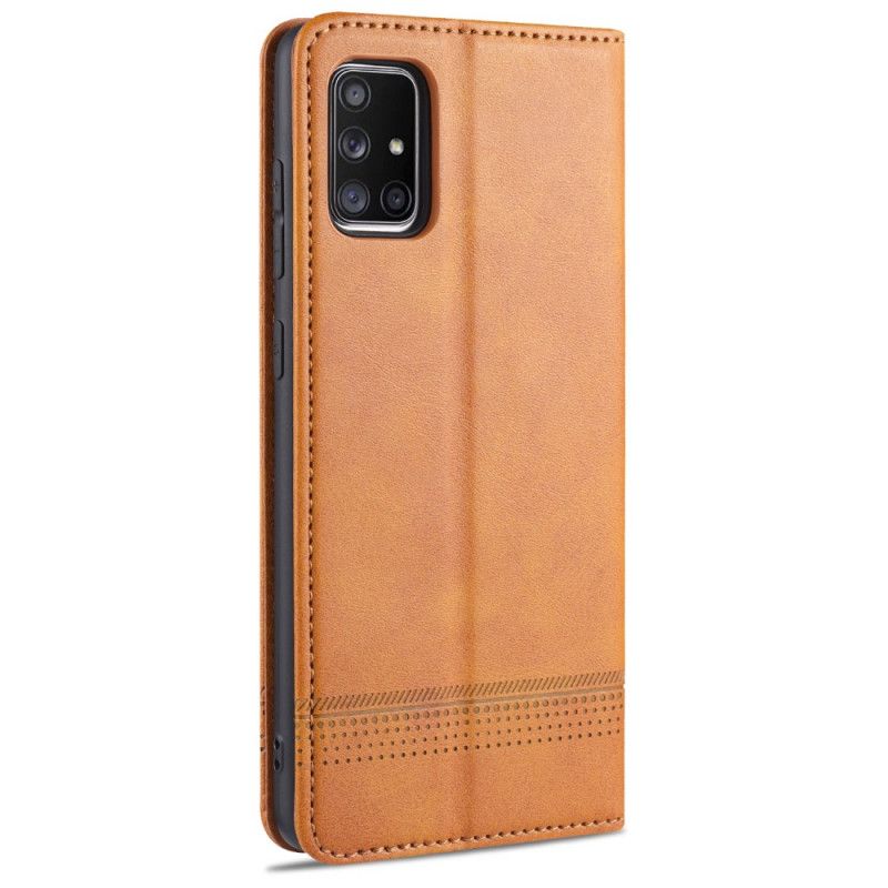 Læder Cover Samsung Galaxy A51 Sort Azns Læder Stil