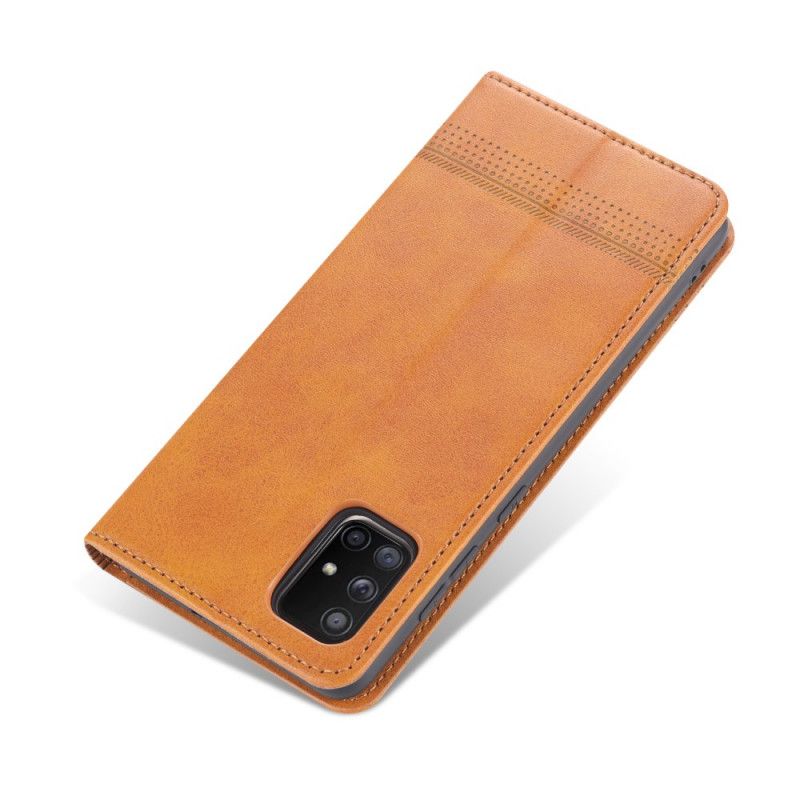 Læder Cover Samsung Galaxy A51 Sort Azns Læder Stil