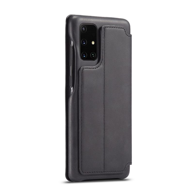 Læder Cover Samsung Galaxy A51 Sort Mobilcover Lc.Imeeke Lædereffekt