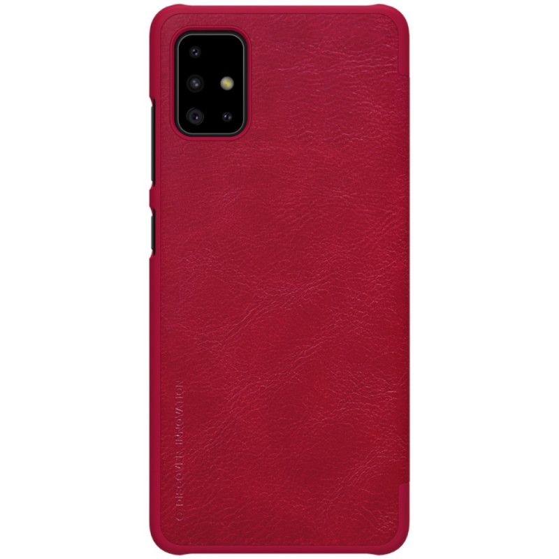 Læder Cover Samsung Galaxy A51 Sort Nillkin Qin-Serie