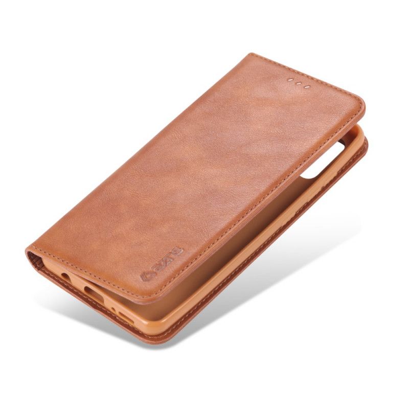 Læder Cover Samsung Galaxy A51 Sort Retro Azns