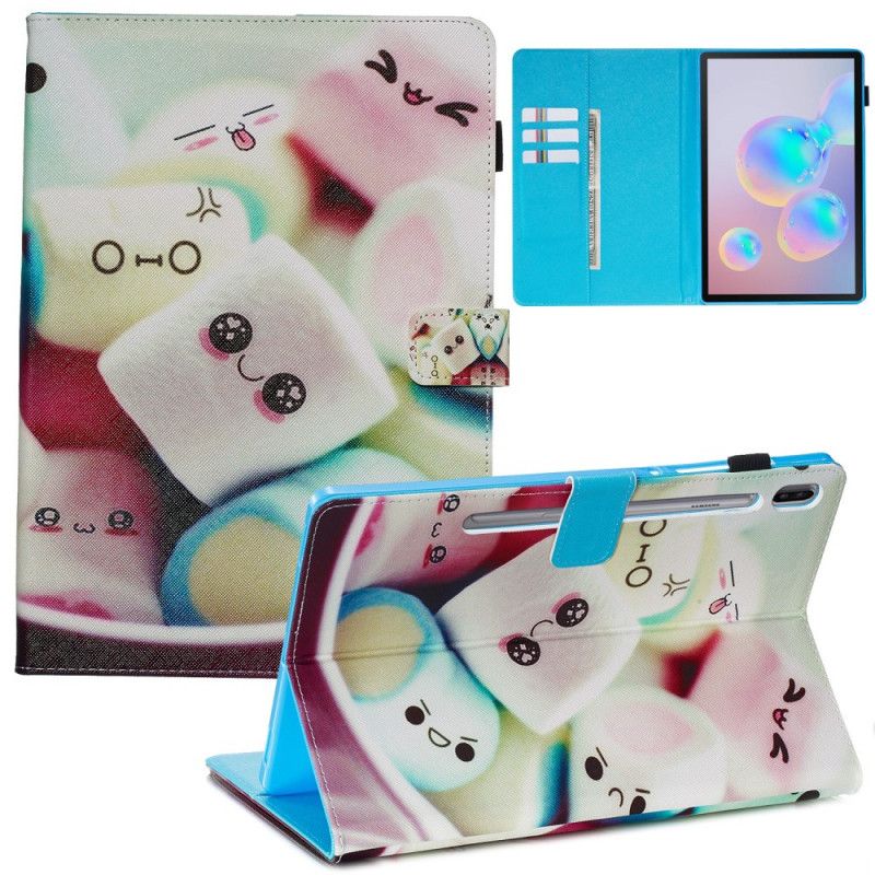 Flip Cover Læder for Samsung Galaxy Tab S6 Sjove Skumfiduser