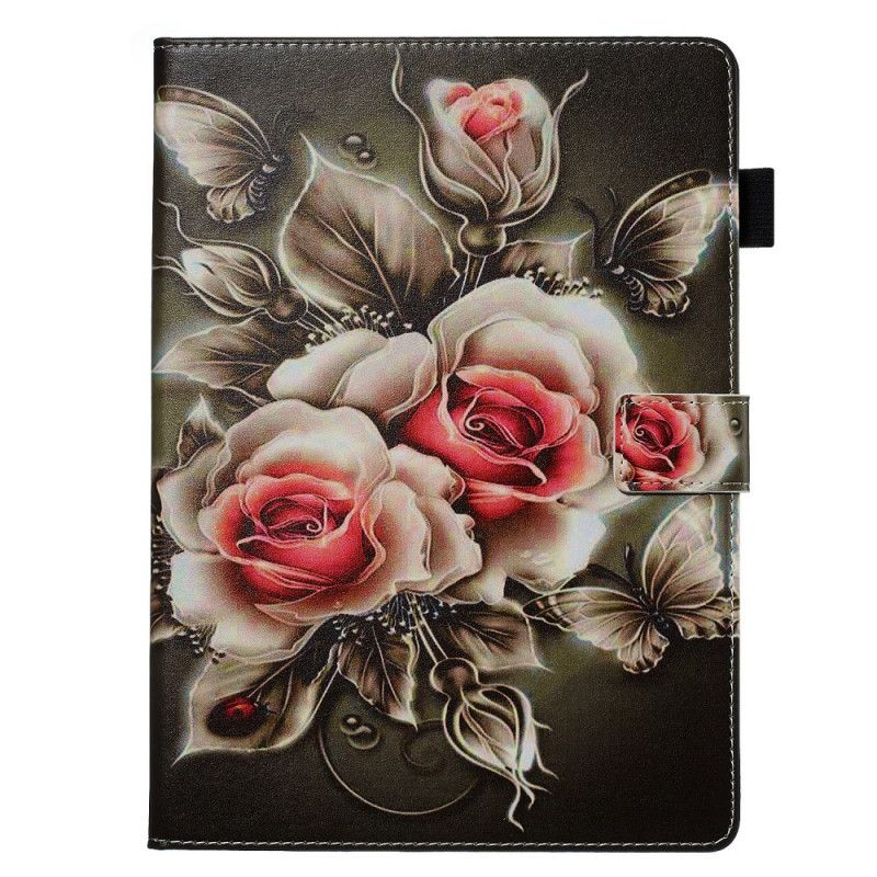 Flip Cover Læder Samsung Galaxy Tab S6 Buket Blomster Beskyttelse