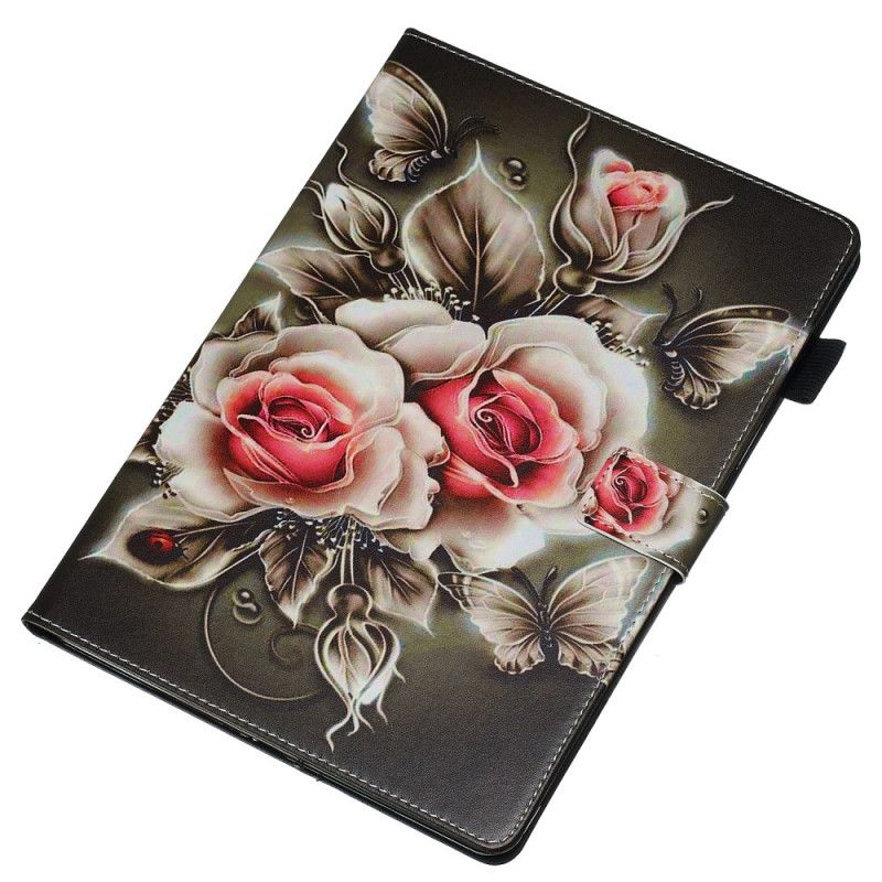 Flip Cover Læder Samsung Galaxy Tab S6 Buket Blomster Beskyttelse