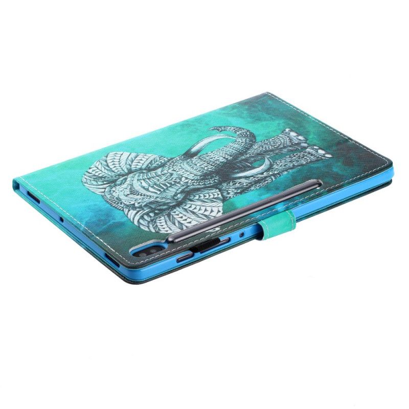 Flip Cover Læder Samsung Galaxy Tab S6 Stamme-Elefant