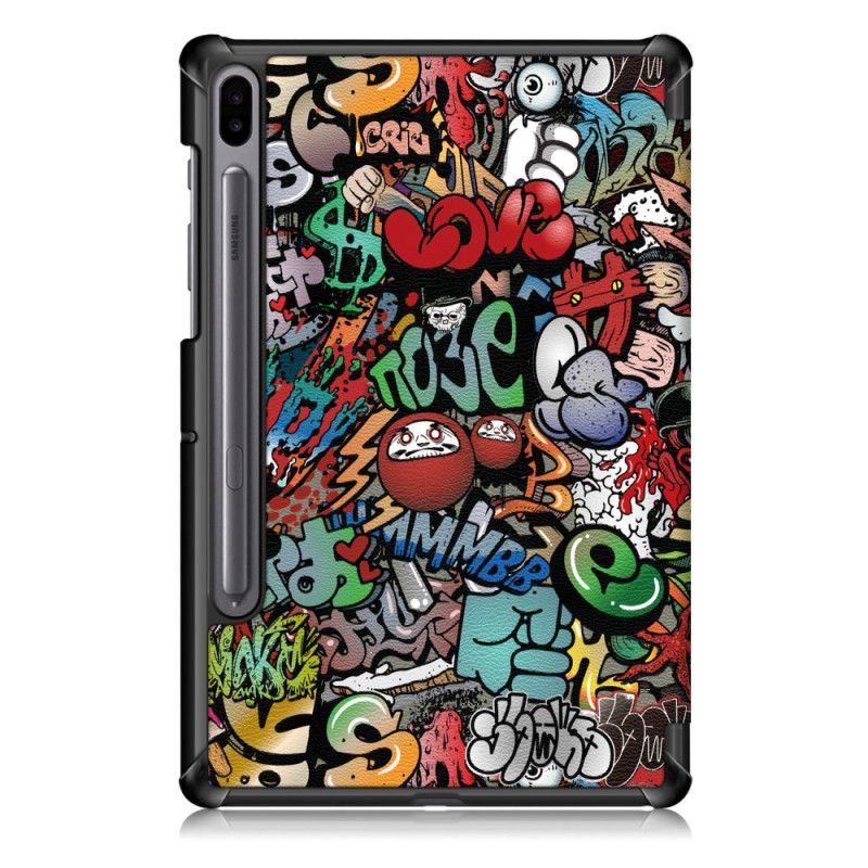 Smart Taske Samsung Galaxy Tab S6 Graffiti Blyantholder