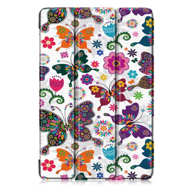 Smart Taske Samsung Galaxy Tab S6 Vintage Blomst Stylus Holder