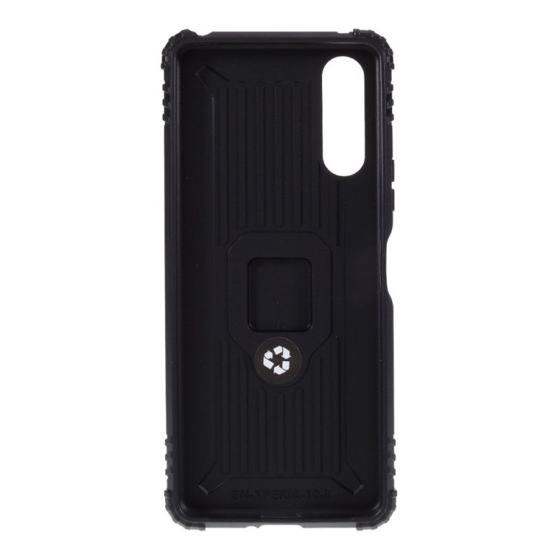 Cover for Sony Xperia 10 II Sort Ring Og Kulfiber