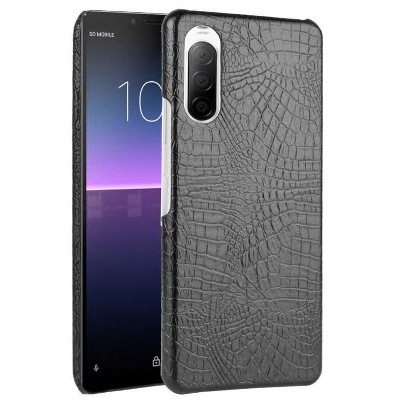 Cover Sony Xperia 10 II Sort Krokodillehudeffekt Beskyttelse