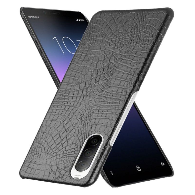 Cover Sony Xperia 10 II Sort Krokodillehudeffekt Beskyttelse