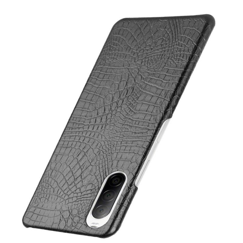 Cover Sony Xperia 10 II Sort Krokodillehudeffekt Beskyttelse