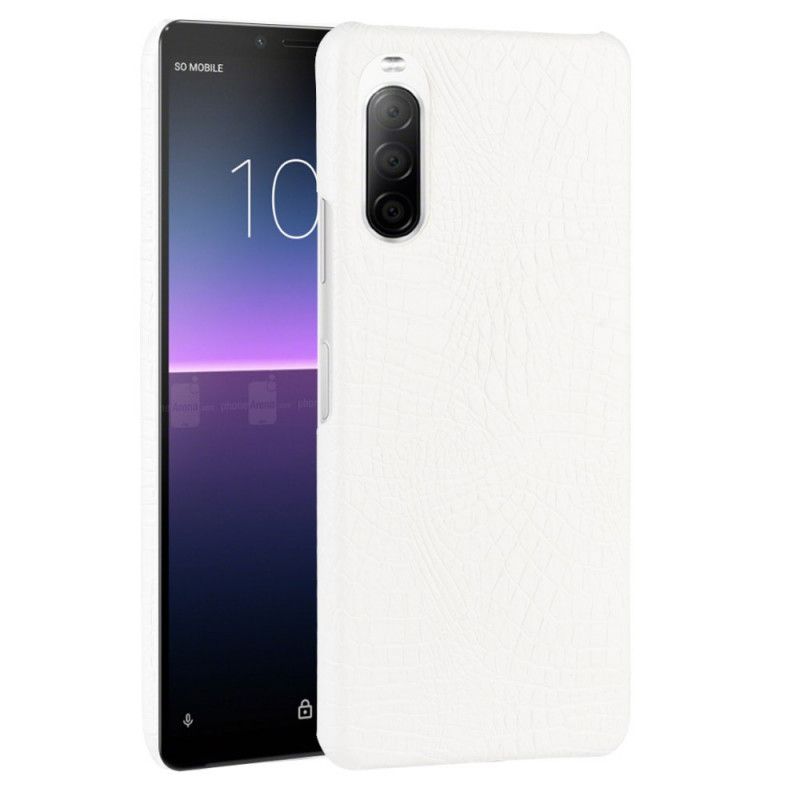 Cover Sony Xperia 10 II Sort Krokodillehudeffekt Beskyttelse