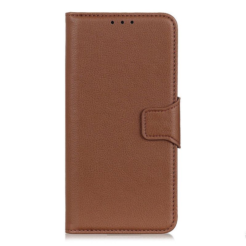 Flip Cover Læder for Sony Xperia 10 II Sort Enkel Litchi