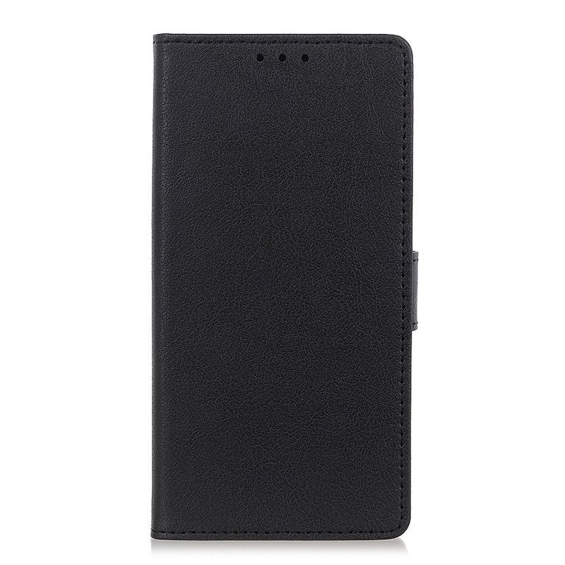 Flip Cover Læder for Sony Xperia 10 II Sort Klassisk Kunstlæder