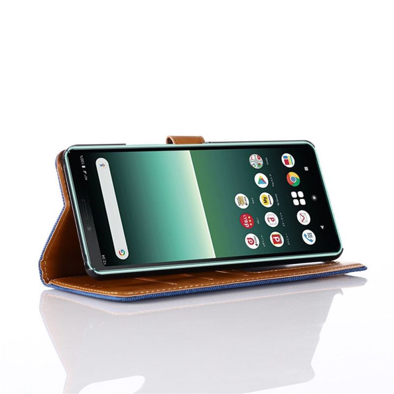 Flip Cover Sony Xperia 10 II Sort Mobilcover Oxford Stof