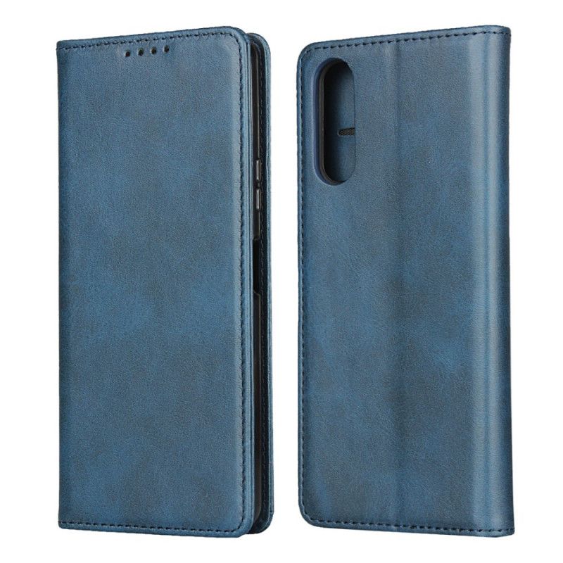 Læder Cover Sony Xperia 10 II Sort Elegant Split Læder