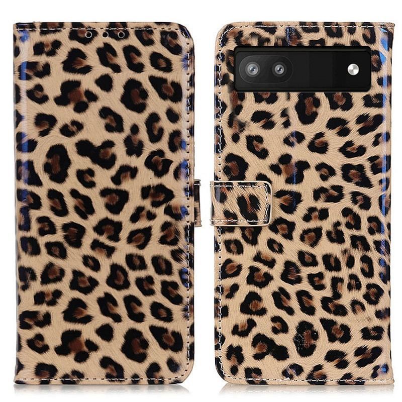 Flip Cover Google Pixel 6A Leopard Hudstil