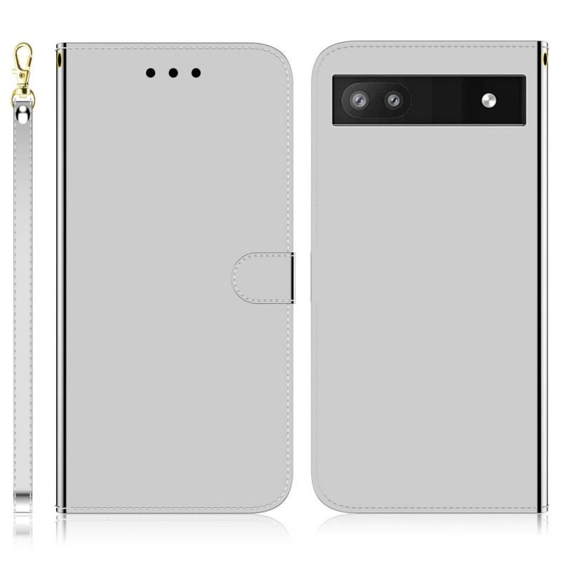 Flip Cover Google Pixel 6A Spejlcover I Imiteret Læder