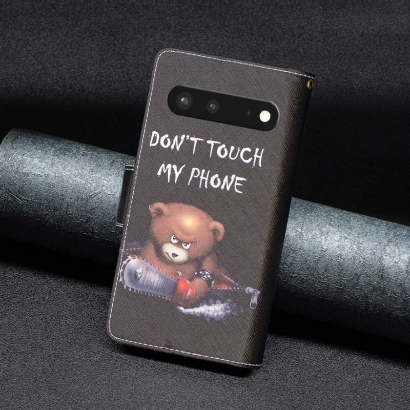 Flip Cover Google Pixel 7 Punge Etui Dangerous Bear Wallet