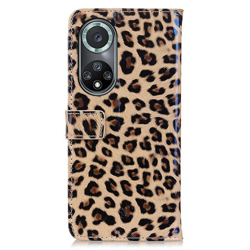 Flip Cover Honor 50 Pro Pro Simple Leopard