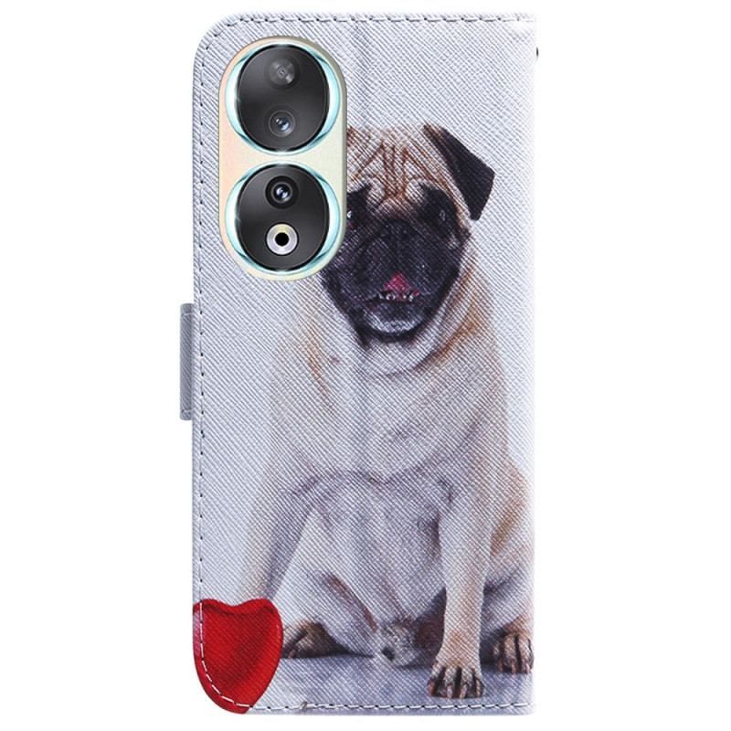 Flip Cover Honor 90 Mops Hund