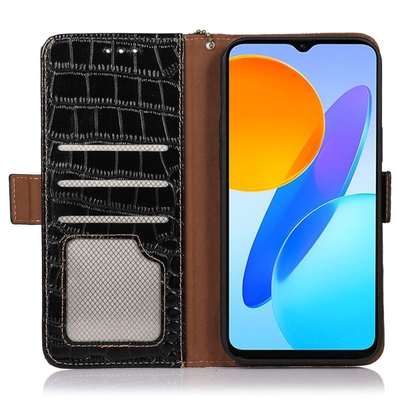 Flip Cover Honor Magic 5 Lite Crocodile Style Rfid