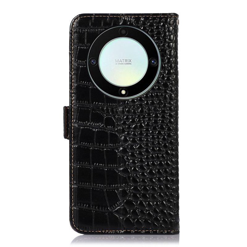 Flip Cover Honor Magic 5 Lite Crocodile Style Rfid