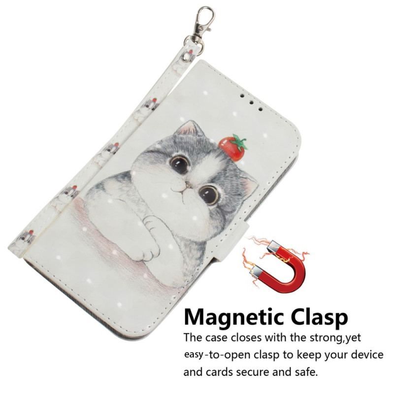 Flip Cover Honor Magic 5 Lite Med Snor Original Thong Cat