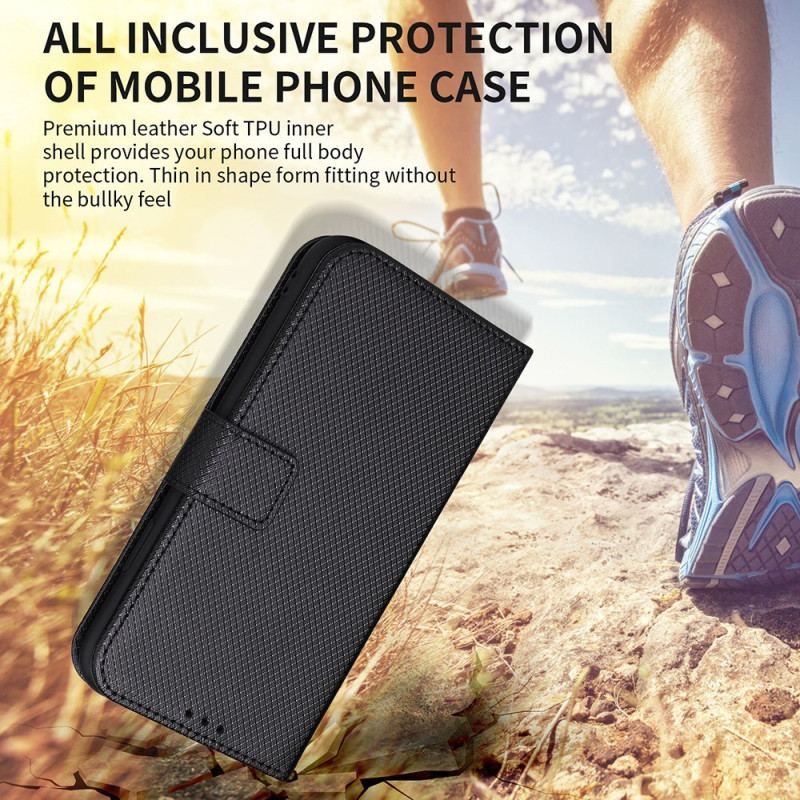 Flip Cover Honor Magic 5 Pro Med Snor Stilfuldt Strappy Imiteret Læder