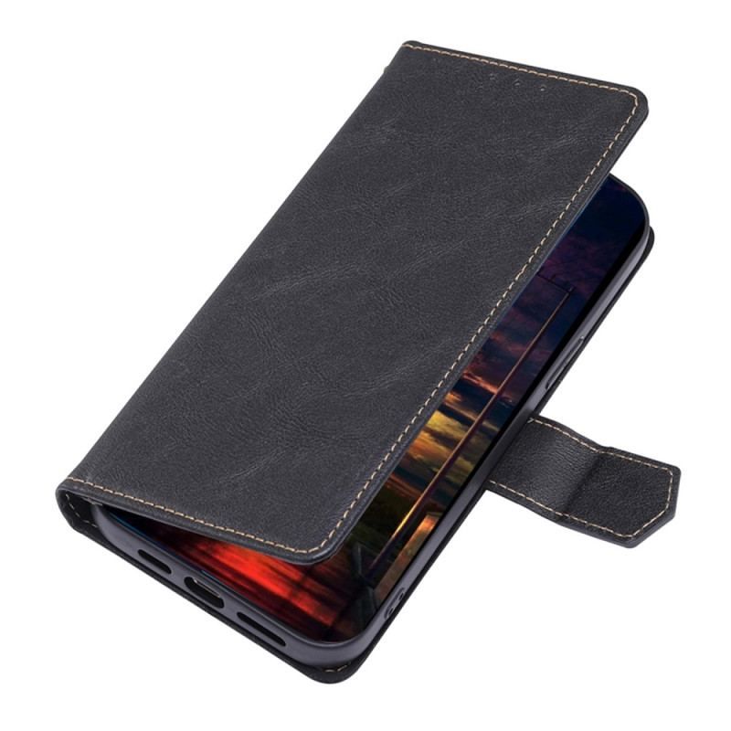 Flip Cover Huawei Mate 50 Pro Couture Lædereffekt