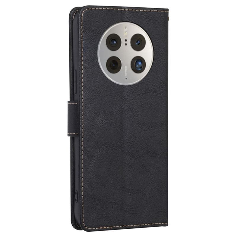 Flip Cover Huawei Mate 50 Pro Couture Lædereffekt