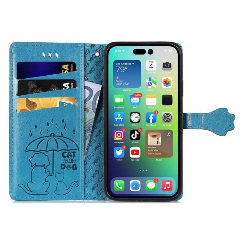 Flip Cover iPhone 14 Animerede Dyr