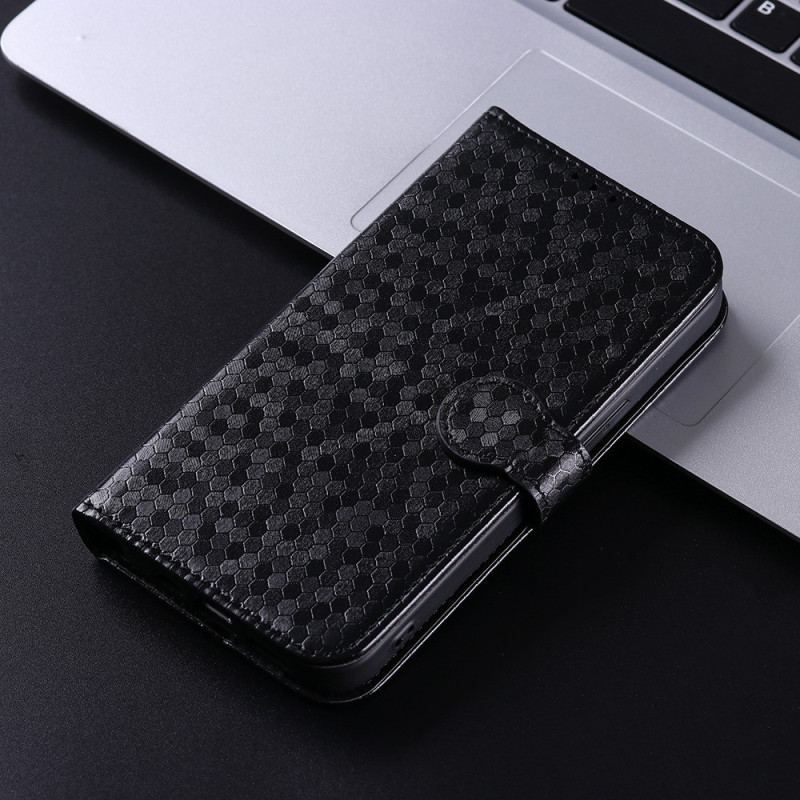 Flip Cover iPhone 14 Med Snor 3d Mønster Strappy