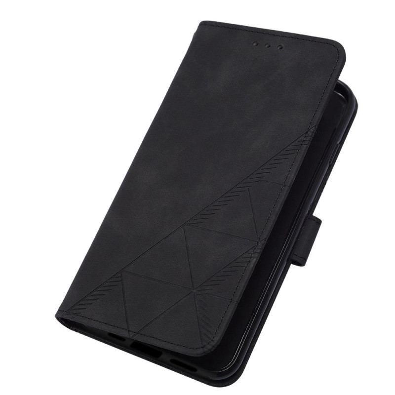 Flip Cover iPhone 14 Med Snor Rem Trekanter