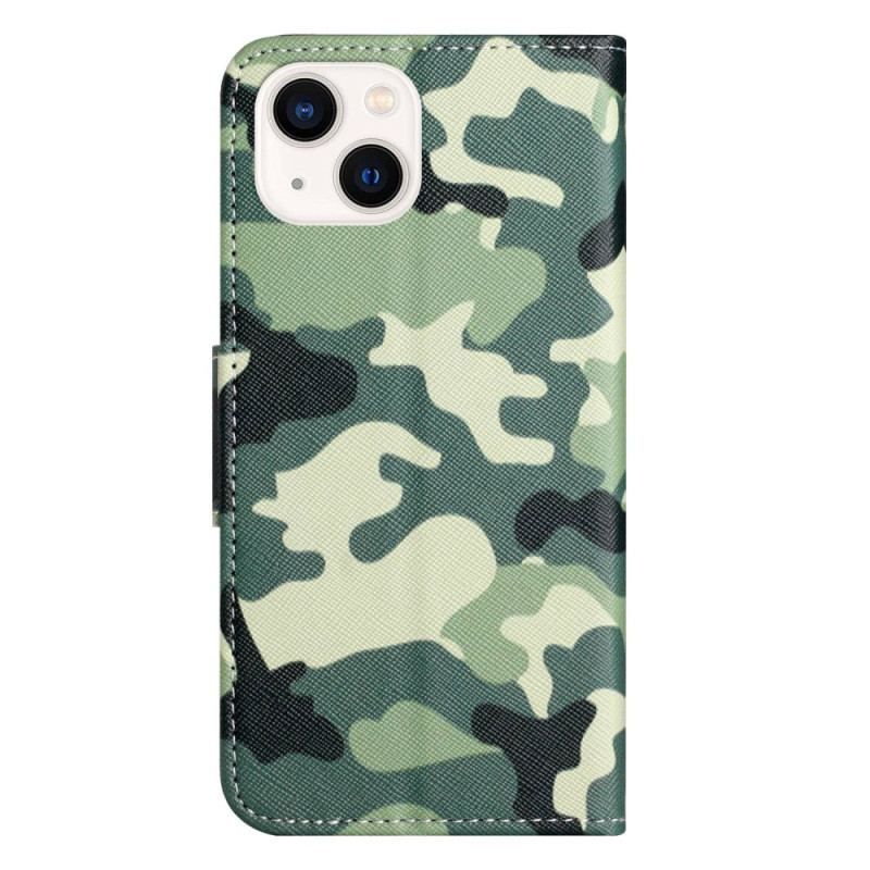 Flip Cover iPhone 14 Plus Militær Camouflage