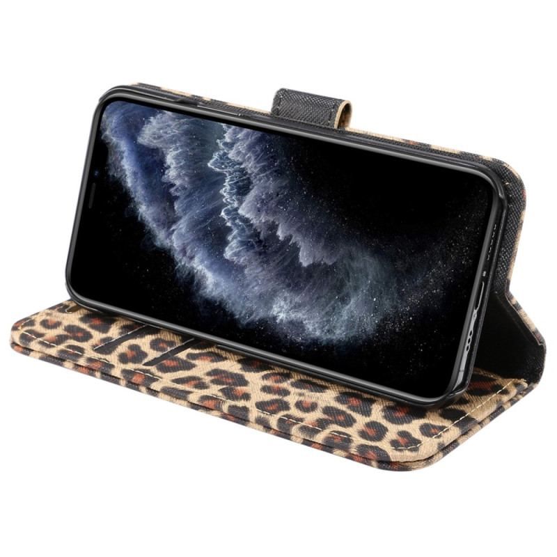 Flip Cover iPhone 14 Pro Leopard