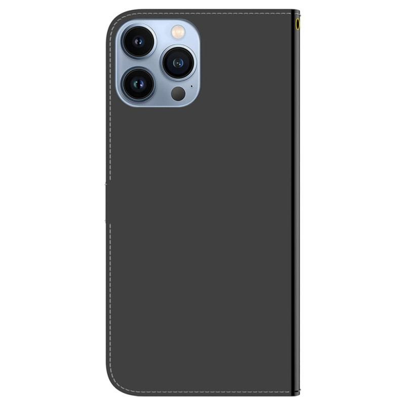 Flip Cover iPhone 14 Pro Max Spejlcover I Imiteret Læder